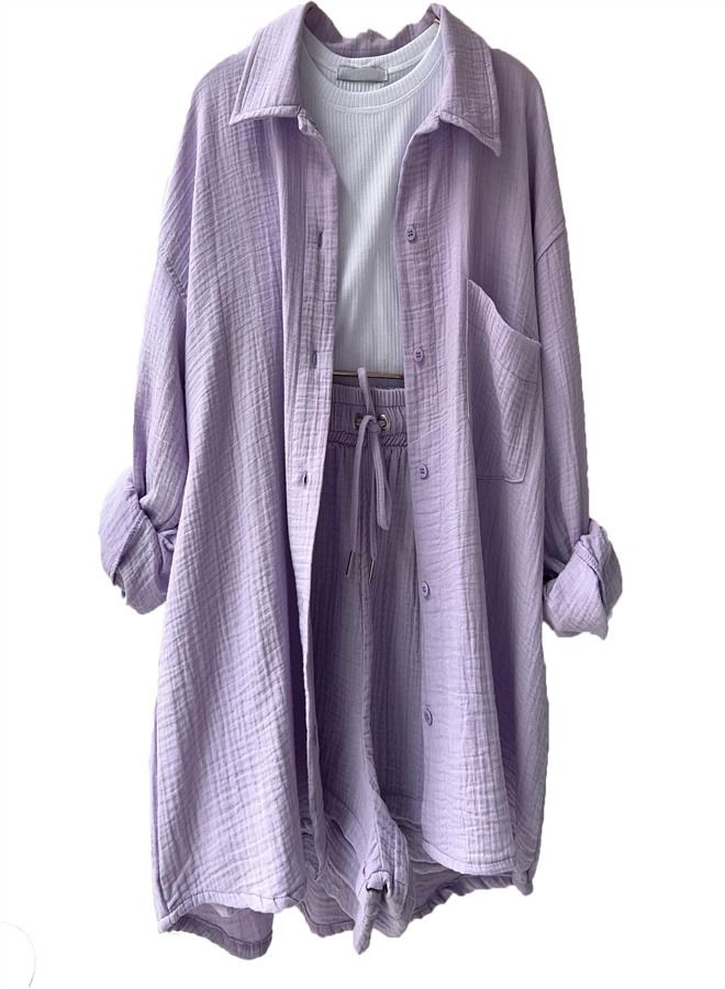 Oversize Fashion Casual Suit Purple