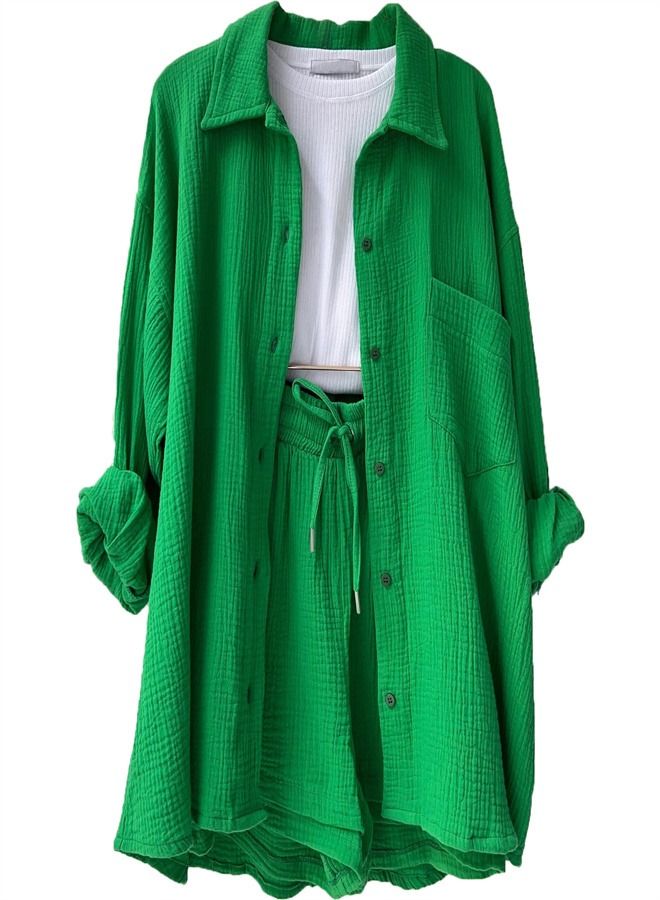 Oversize Fashion Casual Suit Green