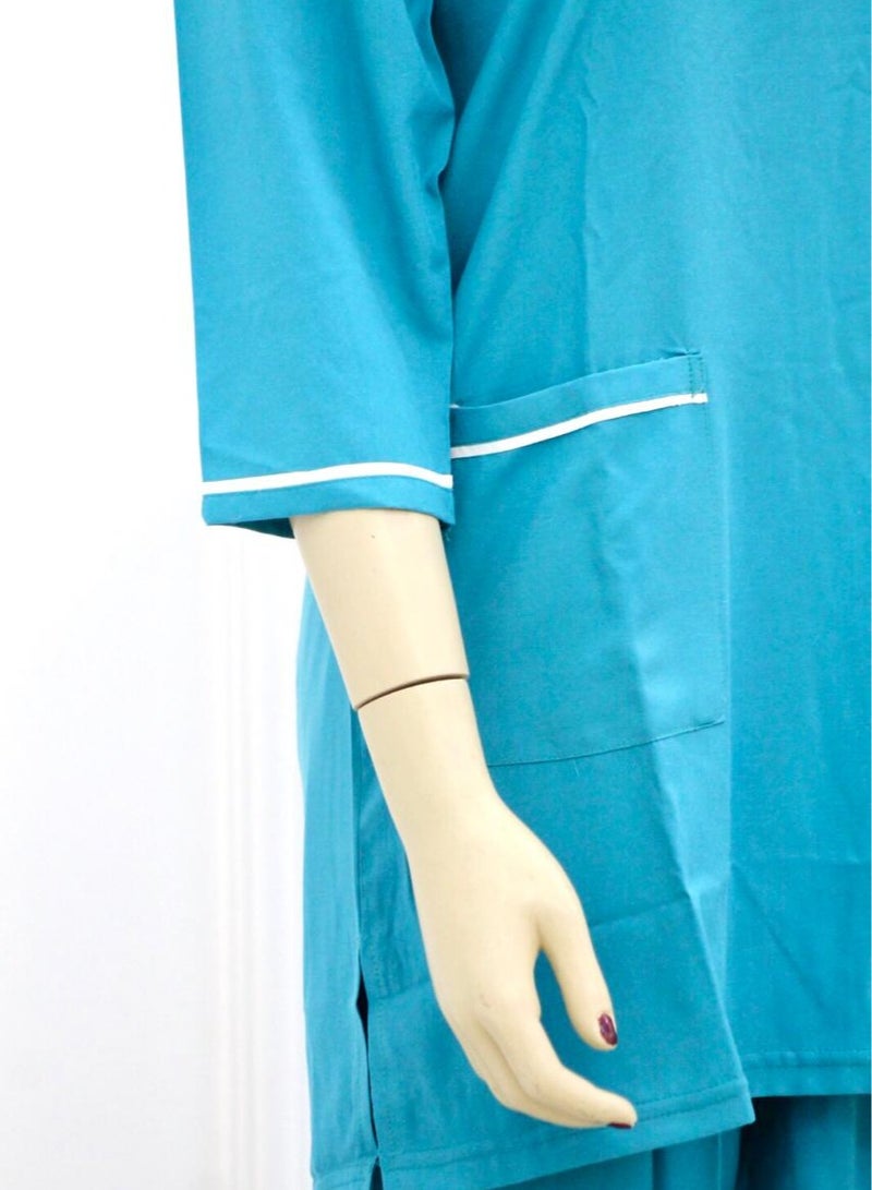 Housemaid Uniform Maid & Nanny Scrub Suit 2 piece set