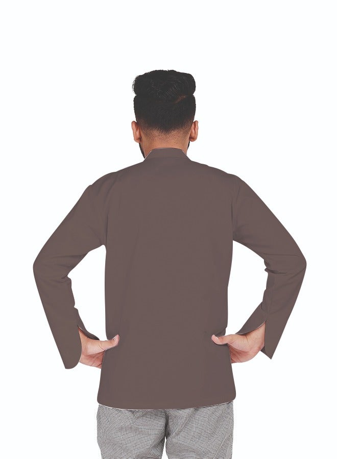 Men's Chef Coat Zipper Closure Made With Breathable Cotton