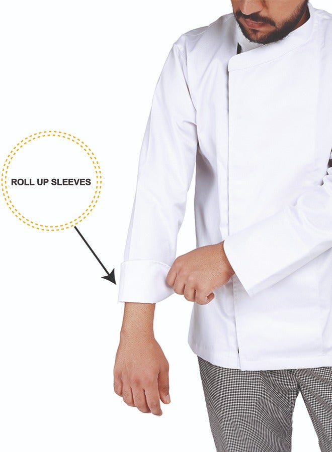 Men's Chef Coat Zipper Closure Made With Breathable Cotton