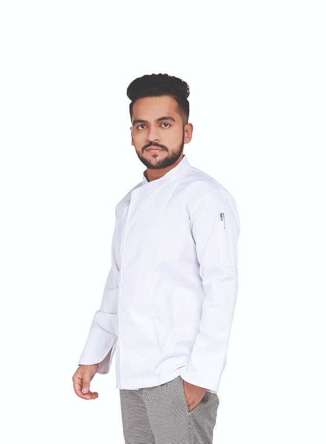 Men's Chef Coat Zipper Closure Made With Breathable Cotton