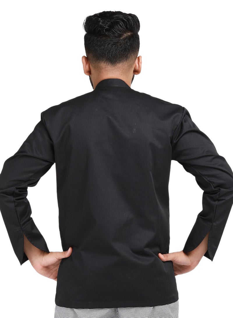 Men's Chef Coat Zipper Closure Made With Breathable Cotton And Polyester
