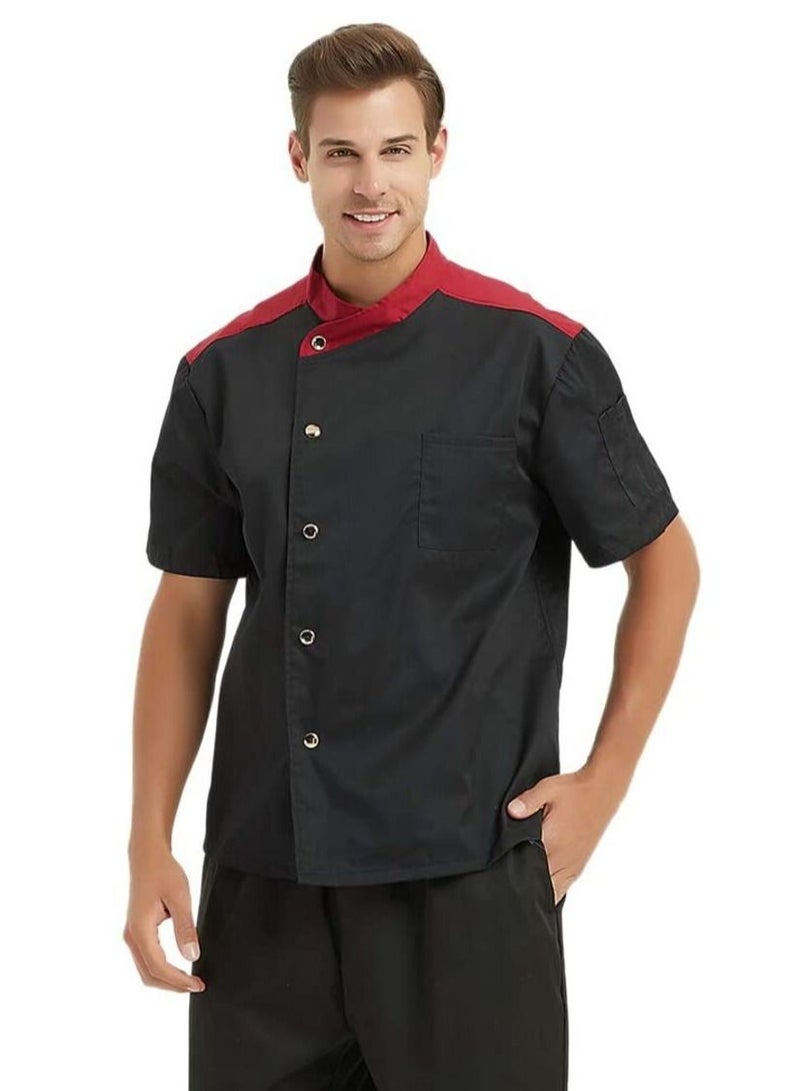 Chef Short Sleeve Unisex Classic Double-Breasted Coat Jacket