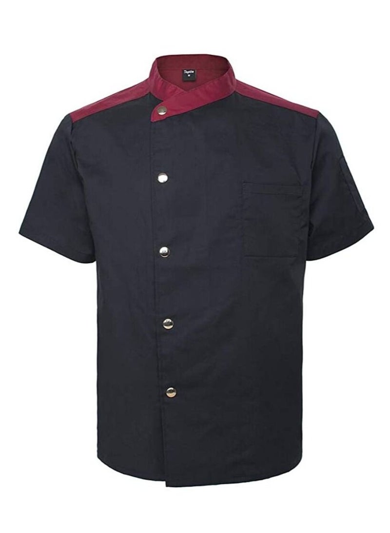 Chef Short Sleeve Unisex Classic Double-Breasted Coat Jacket