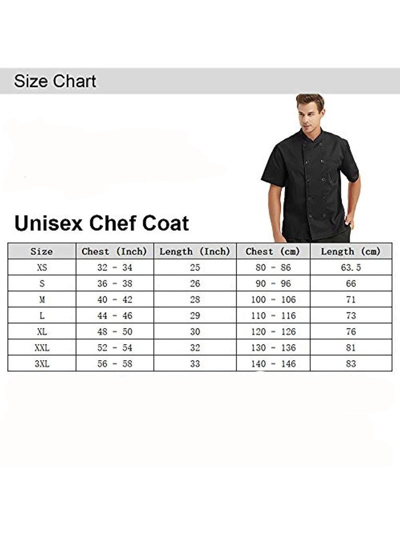 Short Sleeve Chef Jacket Chiffon White