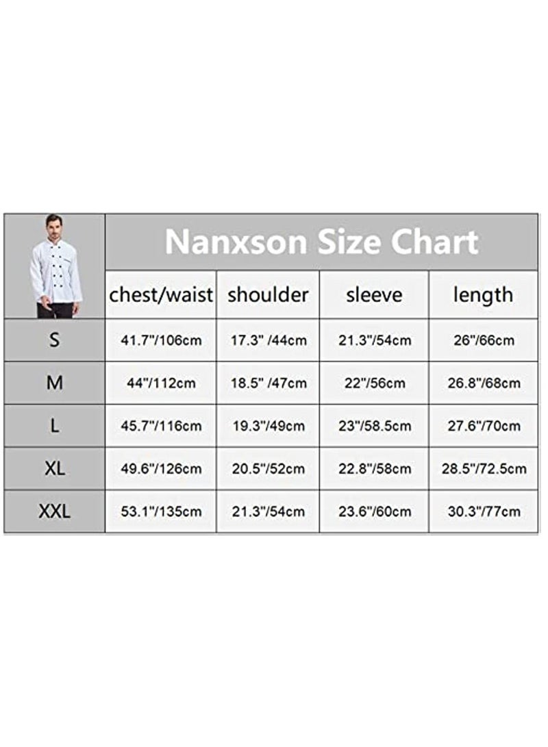 Unisex Chef Kitchen Long Jacket for Men and Women