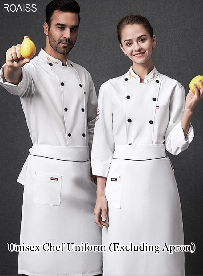 Fashionable Uniforms Spring Fall Kitchen Uniform Long Sleeve in Breathable Polyester Fabric, Chef Workwear Decent Tailoring