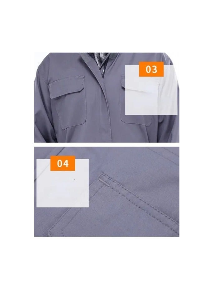 1-Piece Painting Repairman Work Coveralls,Durable Workwear,Protective Suits Safety Uniforms,Colour Grey