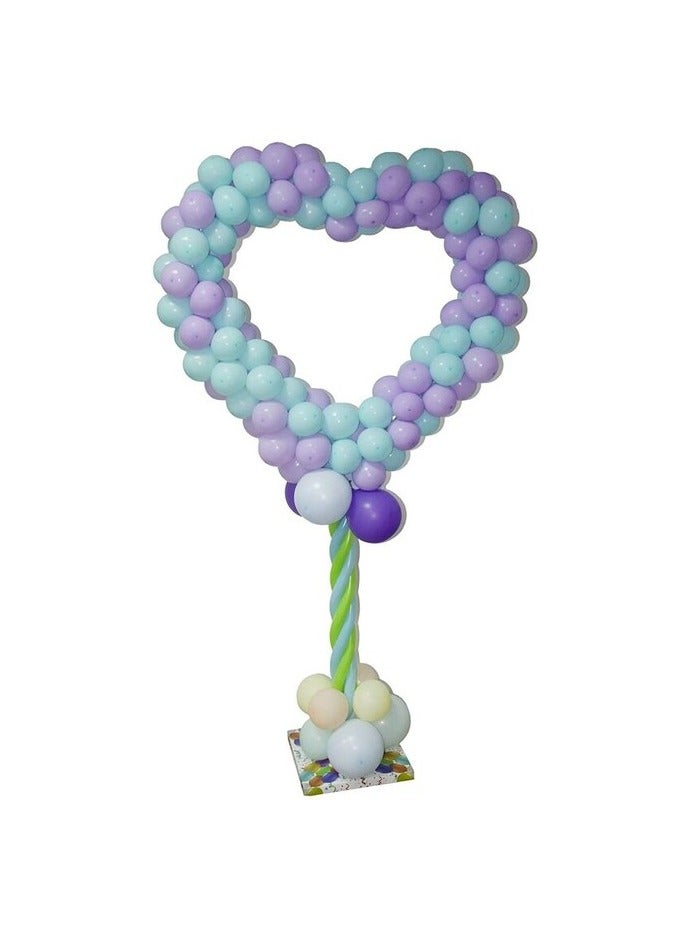 Heart-shaped Balloon Arch Column Stand Kit for Proposal, Birthday, Wedding, Baby Shower, Graduation, Anniversary, Balloon Column Base & Pole Balloons not Included (1 pc)