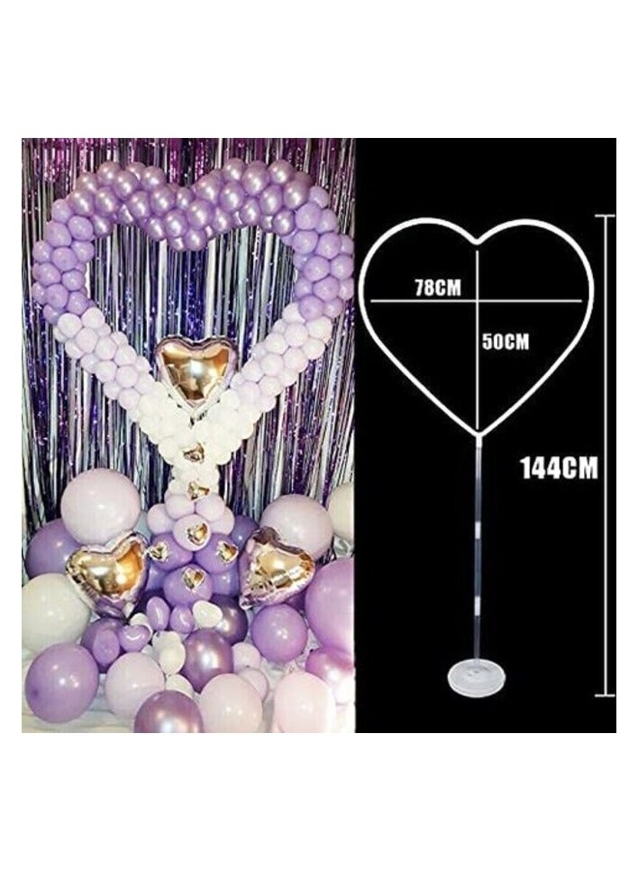 Heart-shaped Balloon Arch Column Stand Kit for Proposal, Birthday, Wedding, Baby Shower, Graduation, Anniversary, Balloon Column Base & Pole Balloons not Included (1 pc)