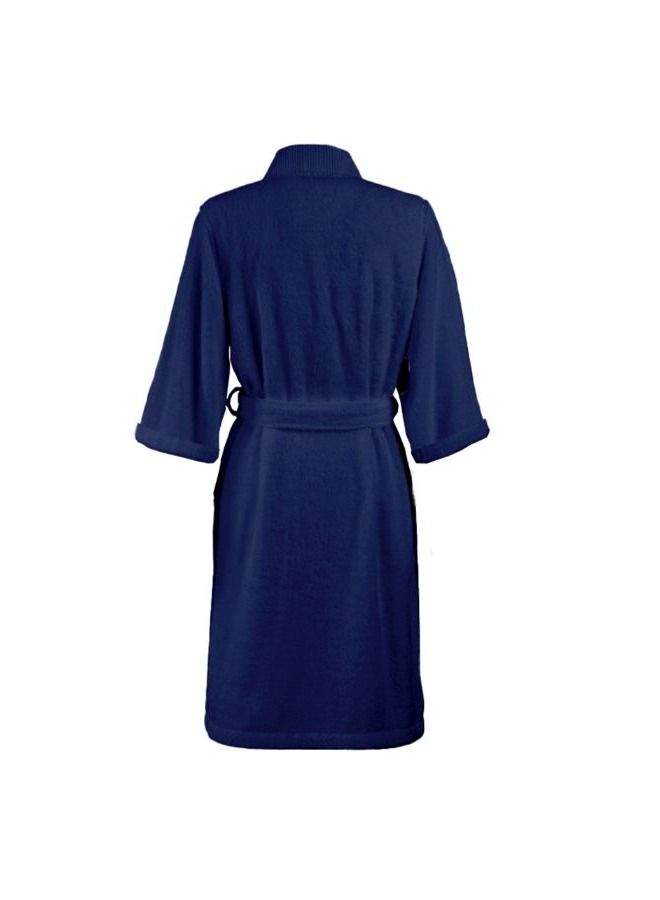 Daffodil Navy Blue Premium Unisex Bathrobe, Terry Cotton, Highly Absorbent and Quick dry, Hotel and Spa Quality Bathrobe for Men and Women-400Gsm