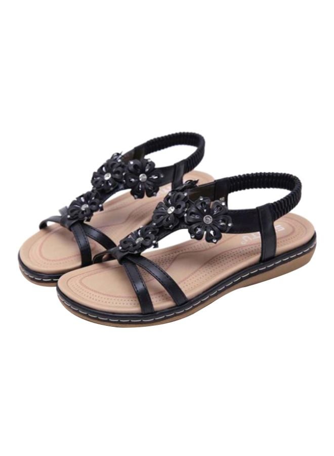 Pull-On Comfort Sandals Black