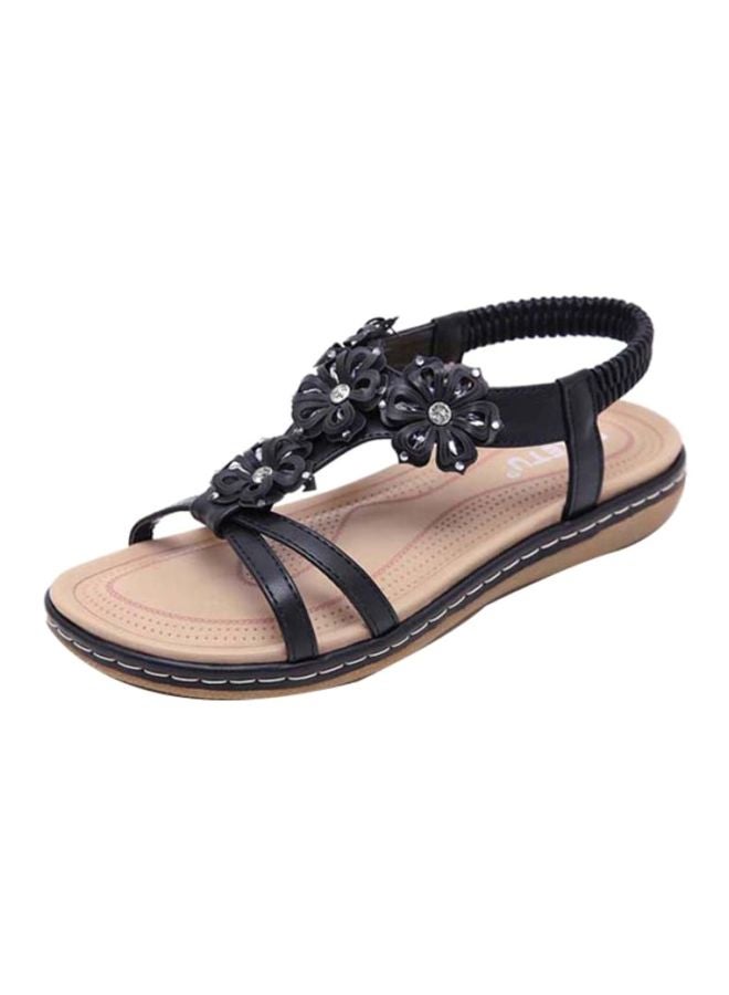 Pull-On Comfort Sandals Black