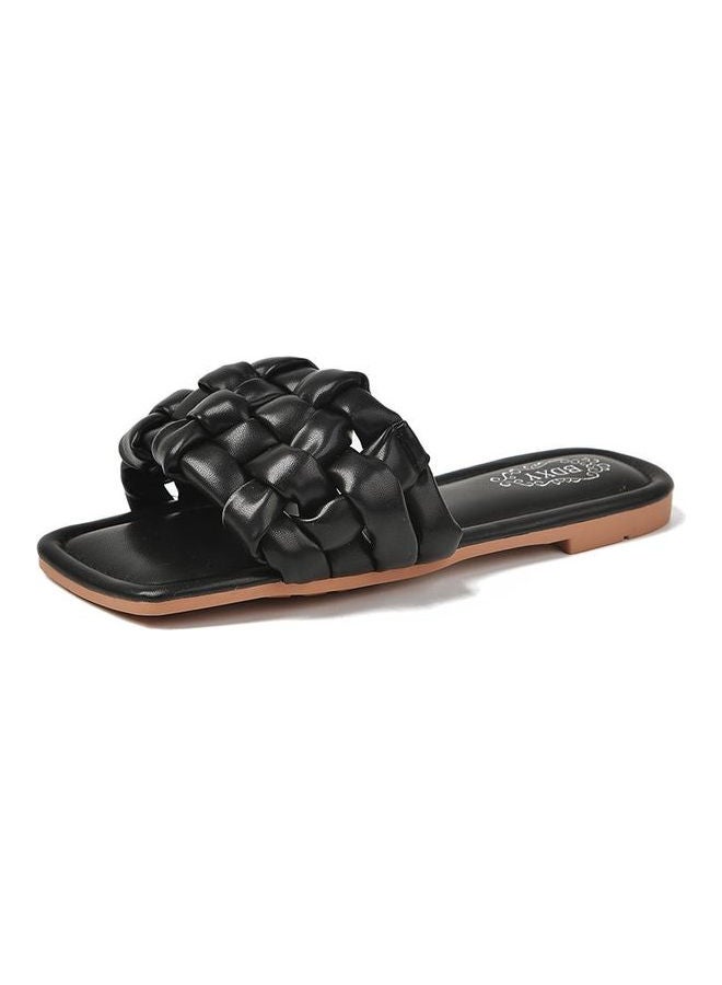 Stylish Flat Sandals Black