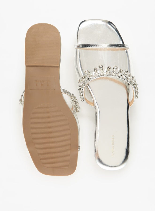 Women's Embellished Slip-On Slide Sandals Ramadan Collection