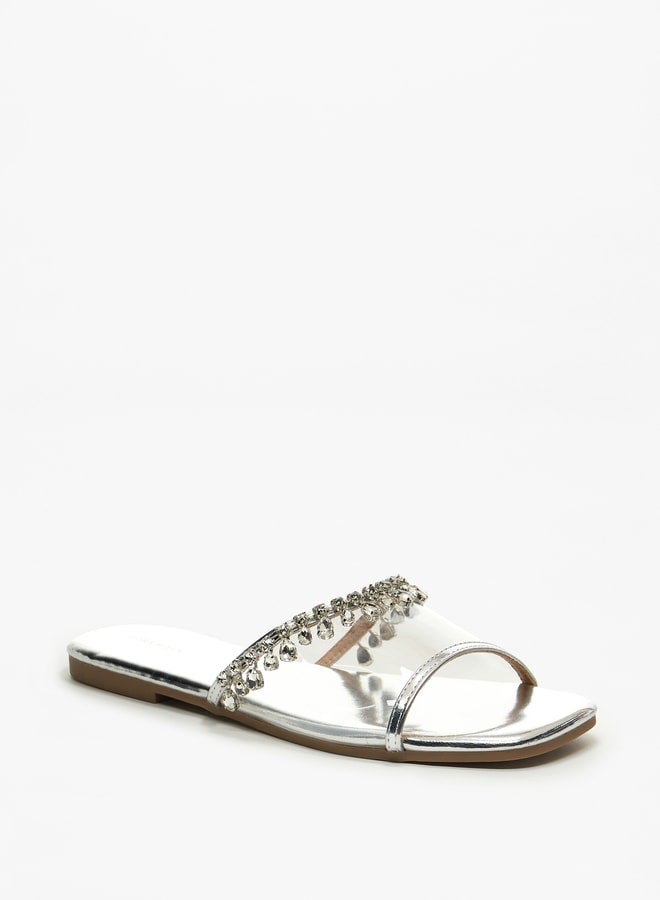 Women's Embellished Slip-On Slide Sandals Ramadan Collection