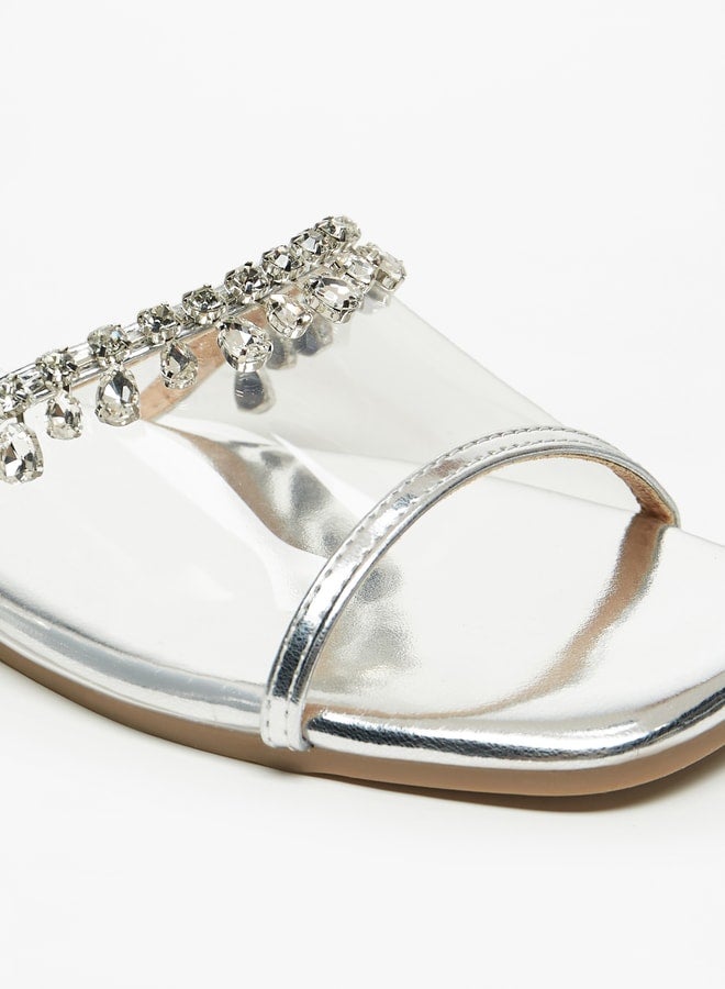 Women's Embellished Slip-On Slide Sandals Ramadan Collection