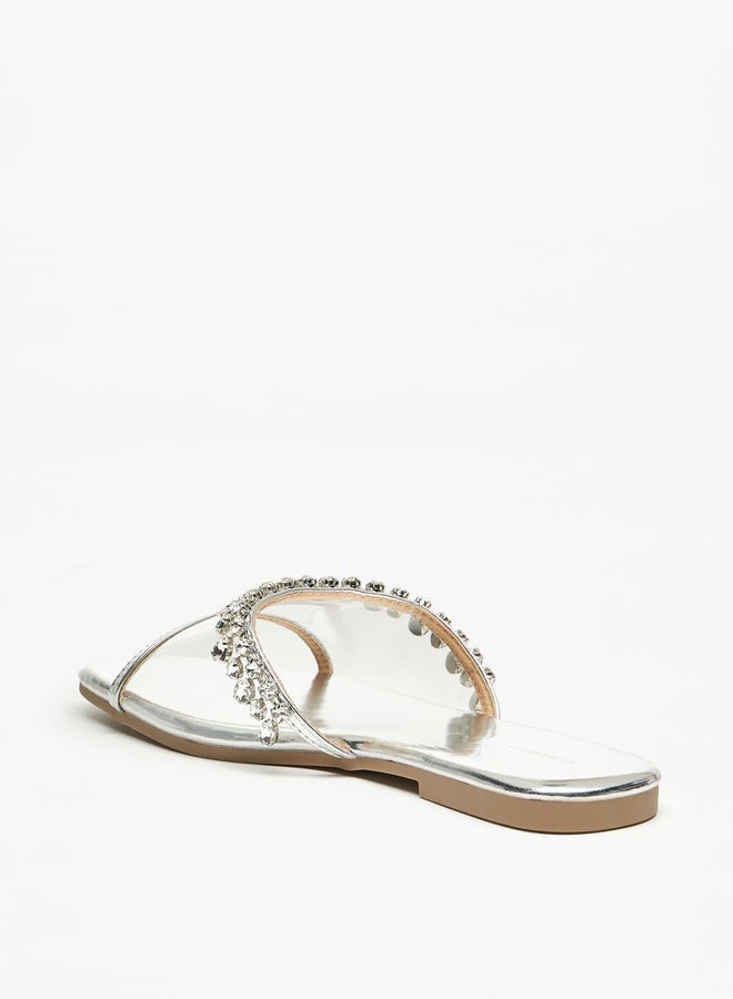 Women's Embellished Slip-On Slide Sandals Ramadan Collection