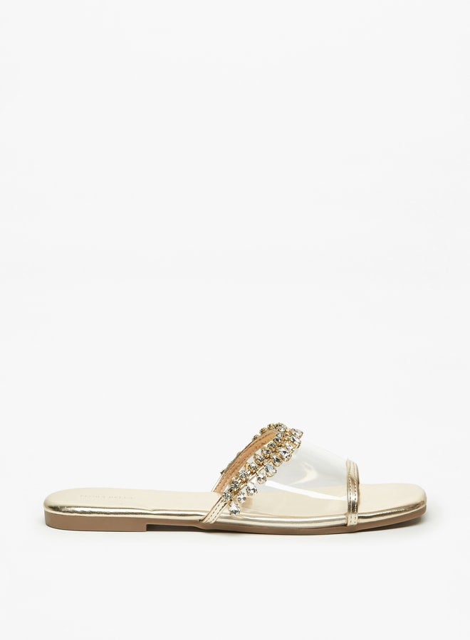 Women's Embellished Slip-On Slide Sandals Ramadan Collection