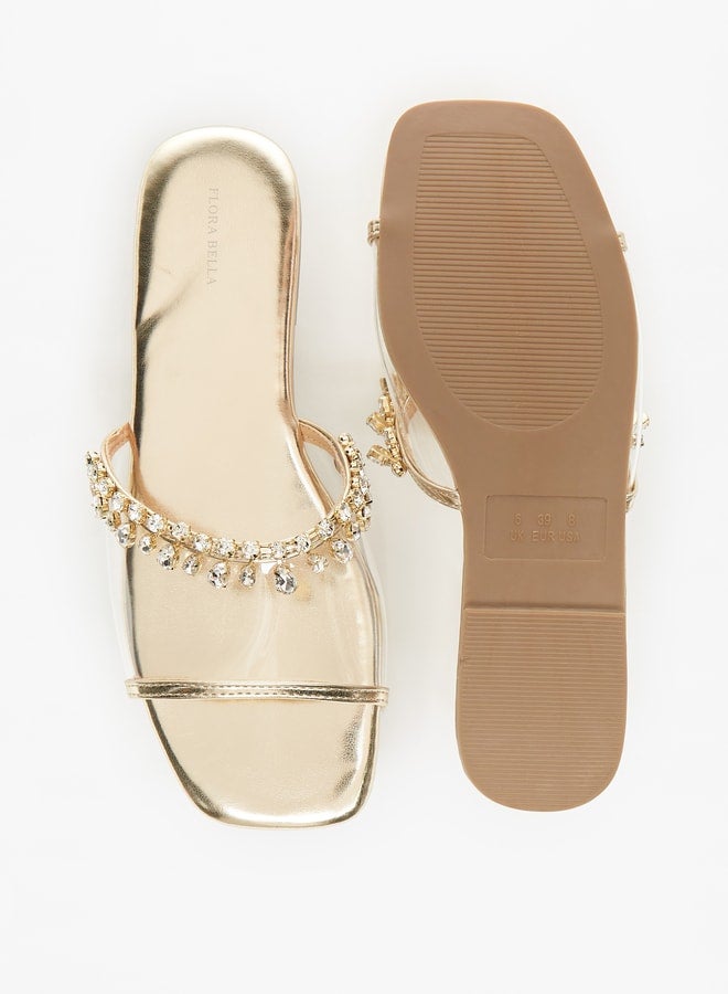 Women's Embellished Slip-On Slide Sandals Ramadan Collection