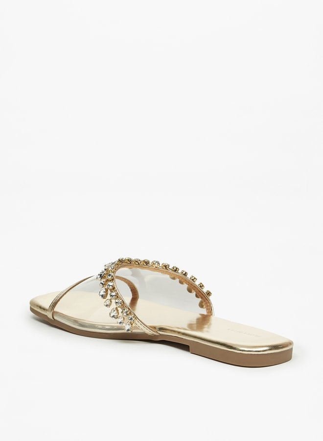 Women's Embellished Slip-On Slide Sandals Ramadan Collection