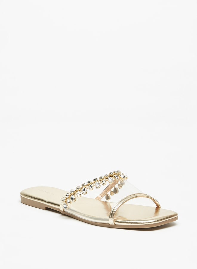 Women's Embellished Slip-On Slide Sandals Ramadan Collection