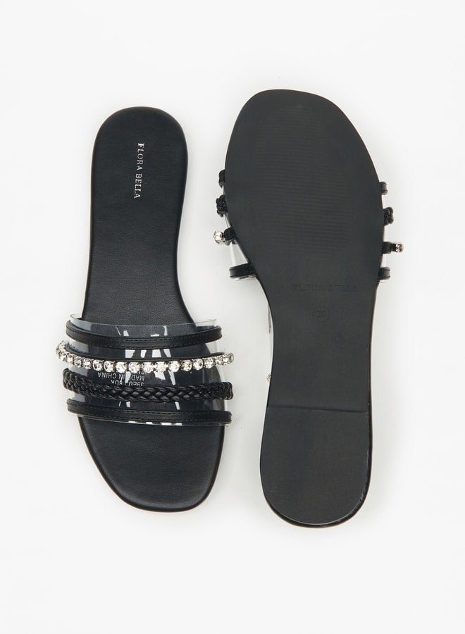 Women's Embellished Slip-On Slides Ramadan Collection