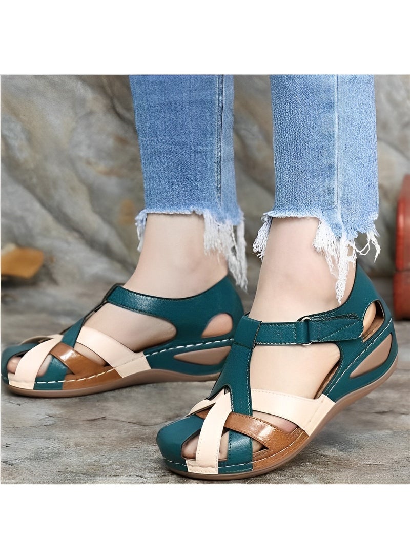 Women's Sandals Wedge Shoes Comfortable Ankle Strap Closed Toe Summer Platform Sandals Casual Outdoor Wedges Fisherman Sandal