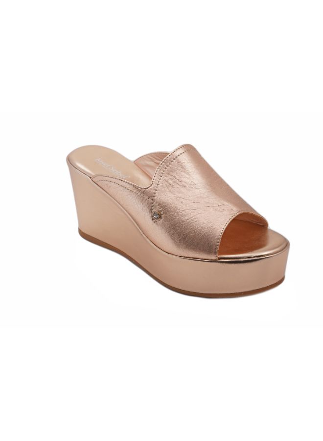 Formal Wedge Sandal Rose Gold