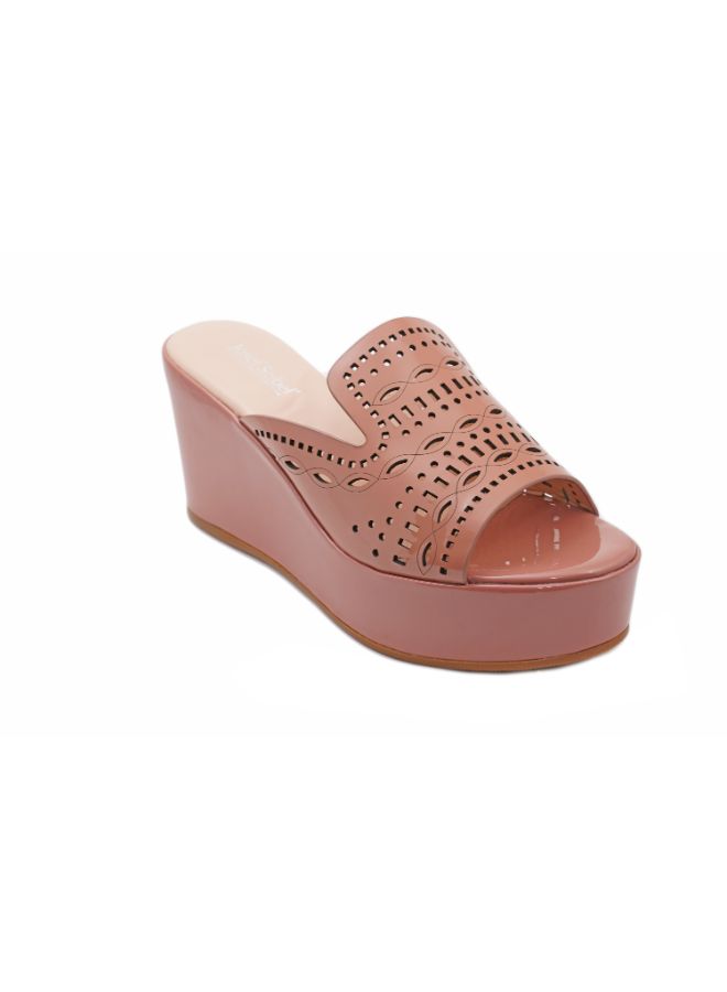 Formal Wedge Sandal Brown