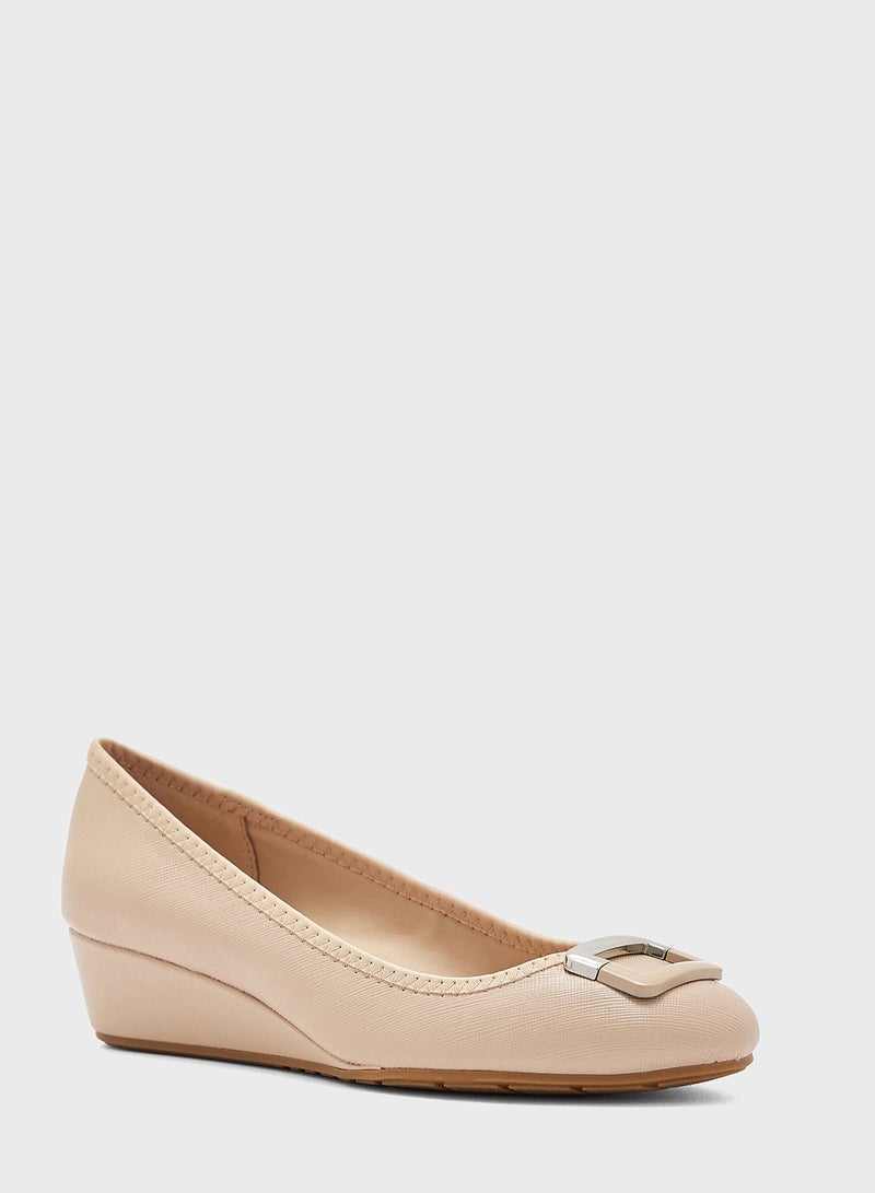 Low Heel Wedge Pumps