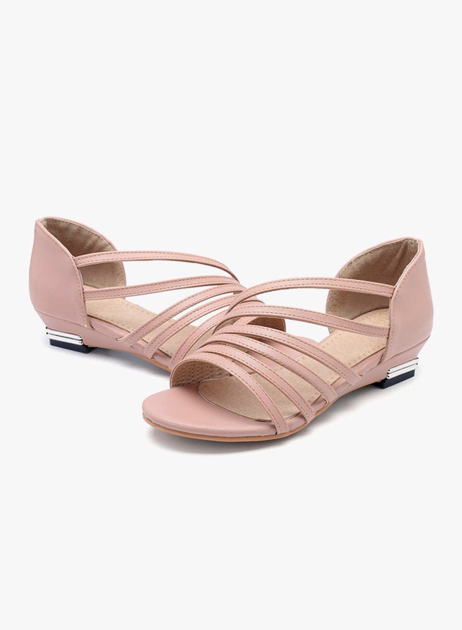 Kitten Heel Flat Shoe Pink