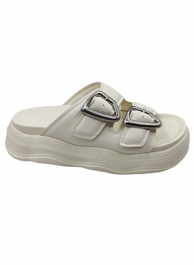 Women Summer Fashion PU Leather Platform White Sandal