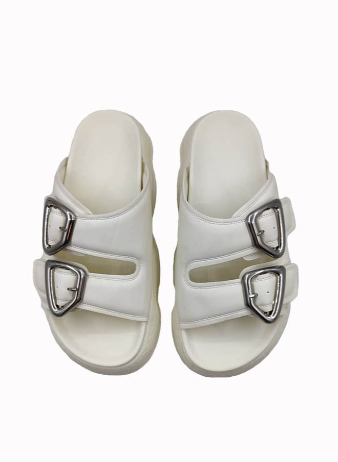 Women Summer Fashion PU Leather Platform White Sandal