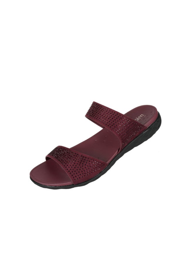 092-2579 Michelle Morgan Ladies Flat Sandals  814RJ082 Maroon