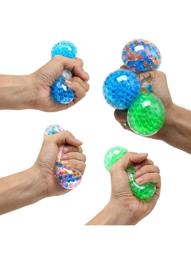 3 Set Water Beads Stress Relief Squeezing Balls For Kids And Adults: Best Calming Tool To Relieve Anxiety, Vent Mood And Improve Focus, Soft Novelty Hand Grip Pressure Ball (Beads Balls Bgc)