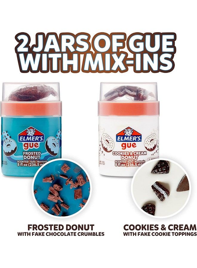 Gue Premade Donut Shop Variety Pack Scented Includes Fluffy Glossy Blue Slime Addins 2 Count