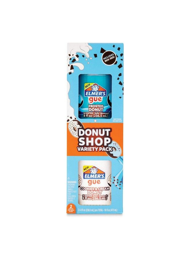Gue Premade Donut Shop Variety Pack Scented Includes Fluffy Glossy Blue Slime Addins 2 Count
