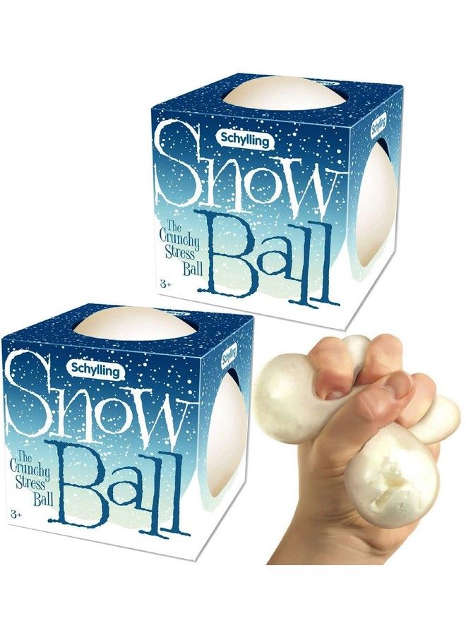 Snow Ball (Needoh) Crunchy Squishy Squeezy Stretchy Stress Balls Gift Set Bundle 2 Pack