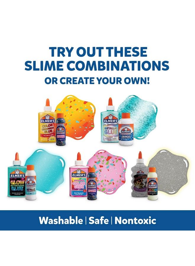 Elmer’S Celebration Slime Kit Slime Supplies Include Assorted Magical Liquid Slime Activators And Assorted Liquid Glues 10 Count