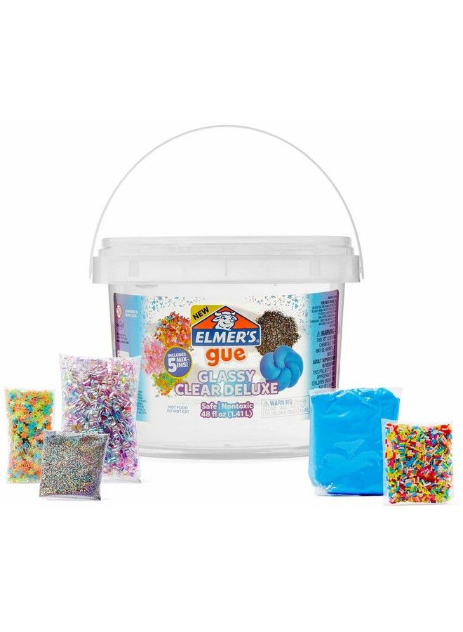 Gue Premade Includes 5 Sets Of Slime Addins 3 Lb. Bucket Glassy Clear