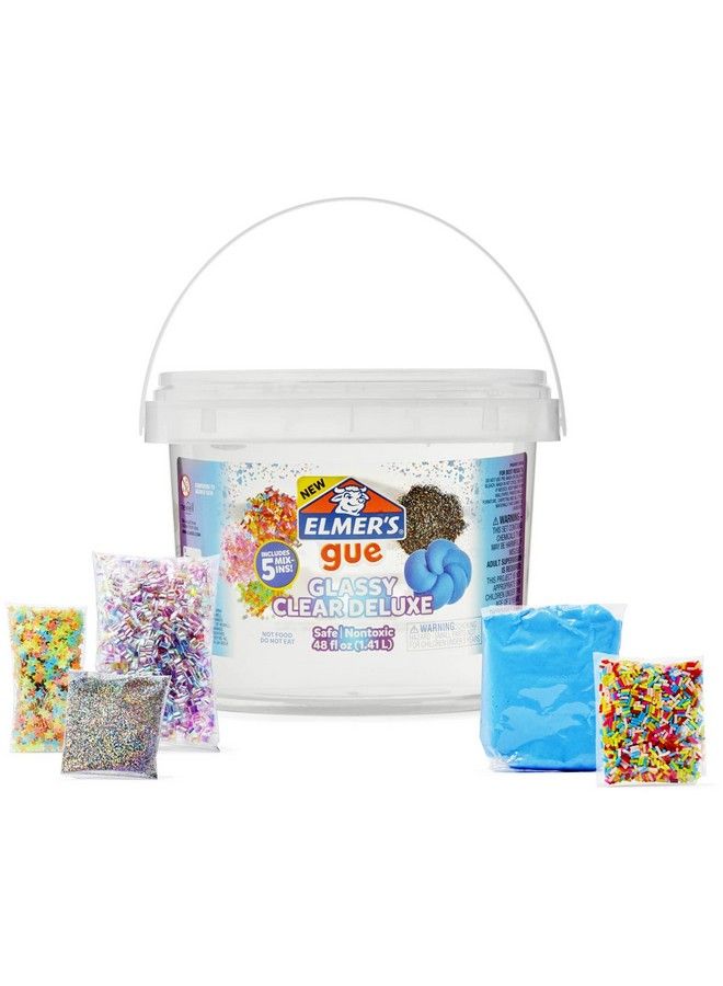 Gue Premade Includes 5 Sets Of Slime Addins 3 Lb. Bucket Glassy Clear