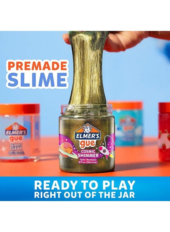 Gue Premade Slime Cosmic Shimmer Glitter Slime Variety Pack 3 Count