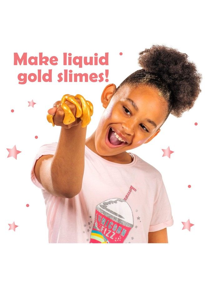 Mini Metallic Shimmer And Shine Slime Kit For Girls Amazing Slime Making Kit For Girls Age 1012 To Create Metallic Gold Slime