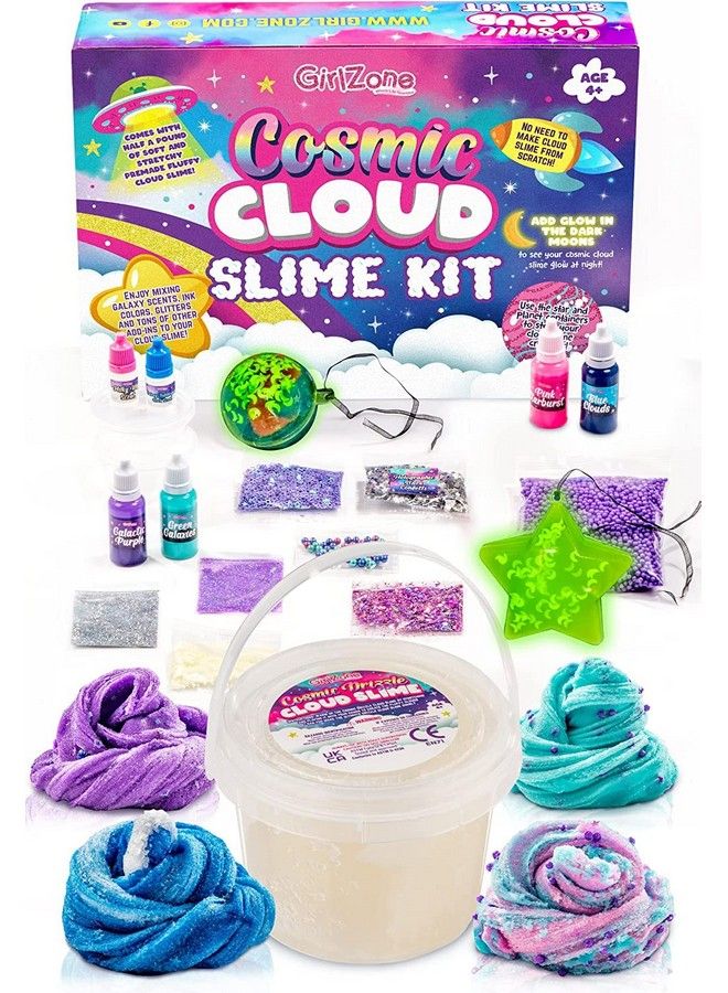 Cosmic Cloud Slime Kit Premade Galaxy Slime Kit For Girls With Slime Glitter And Inks Slime Fun Straight Out Of The Tub Great Gift Idea