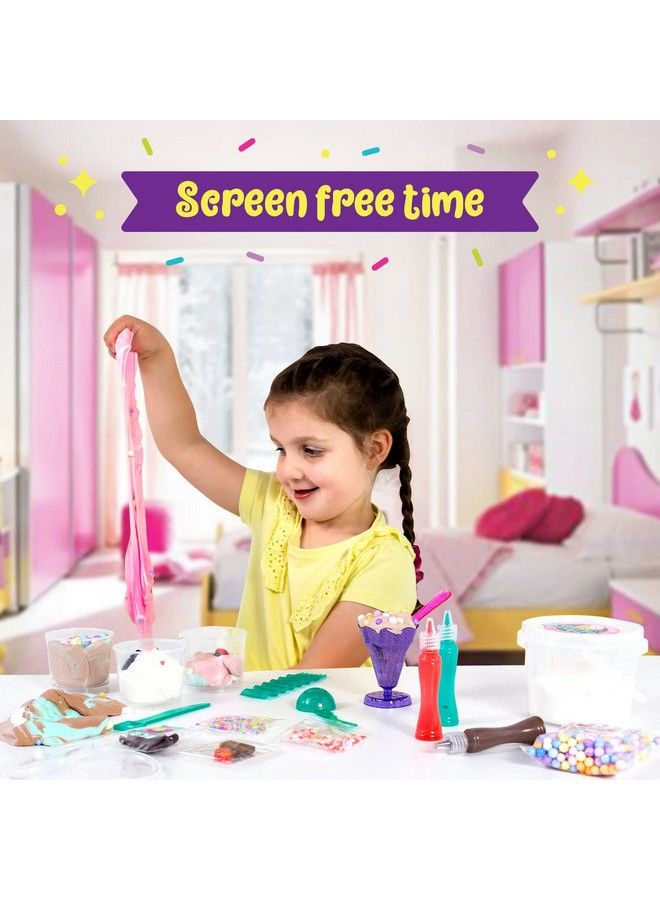 Ice Cream Slime Playshop Ice Cream Slime Kit To Make Fun Slime Ice Cream Toys Pink Slime & Sweet Slime Waffle Great Gift Idea