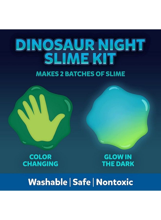Elmer’S Glue Slime Kit Dinosaur Night Makes Color Changing And Glow In The Dark Slime Includes Liquid Glue And Slime Activator 4 Count