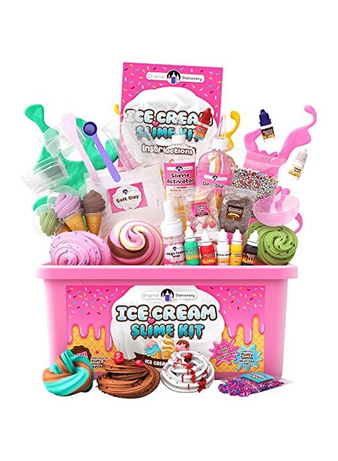 Ice Cream Slime Kit For Girls Amazing Ice Cream Slime To Make Butter Slime Cloud & Foam Slimes Great Gift Idea