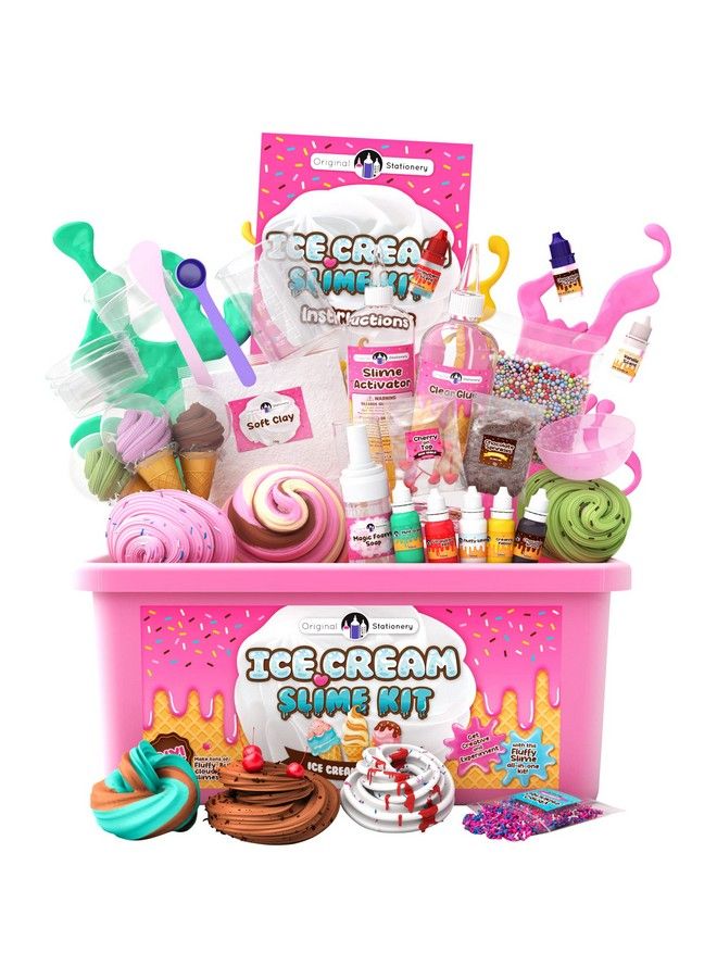 Ice Cream Slime Kit For Girls Amazing Ice Cream Slime To Make Butter Slime Cloud & Foam Slimes Great Gift Idea